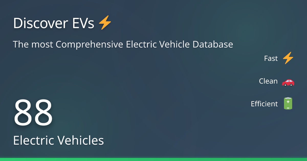 Electric Vehicle Comparison Tool | Compare EVs by Price, Range ...